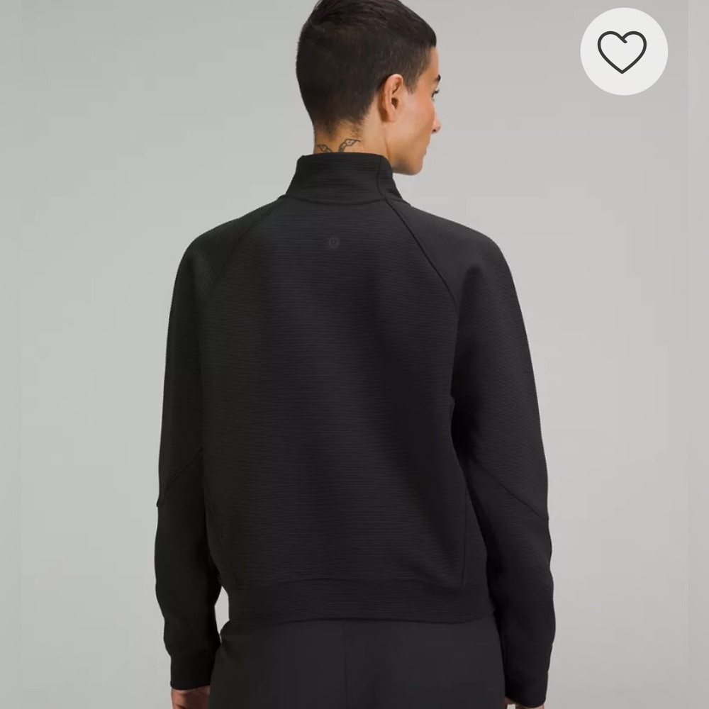 Lululemon Athletica Relaxed Fit Ribbed Black Half-Zip Pullover Size 6 NWOT - Picture 2 of 13